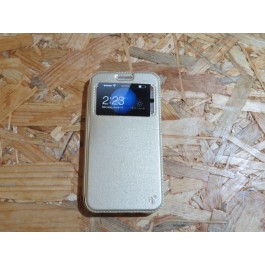 Flip Cover Dourada Samsung J5 / J500