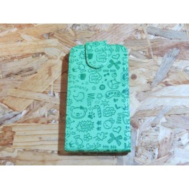 Flip Cover Verde com Bonecos Samsung S3 / i9300