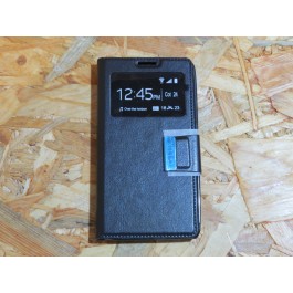 Flip Cover Preta ZTE Blade G Lux / Meo A40