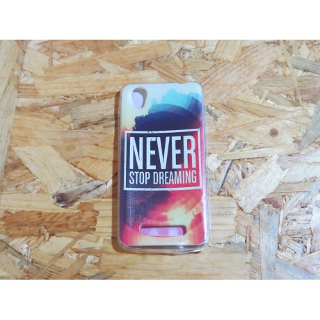 Capa Silicone Never Stop Dreaming Bq Aquaris E5