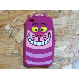 Capa 3D Gato Roxo Iphone 4 / 4S