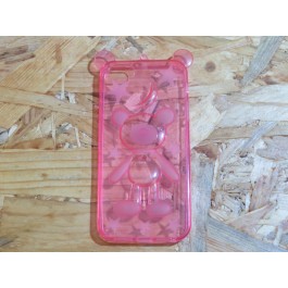 Capa Silicone Urso Rosa Iphone 5 / 5S
