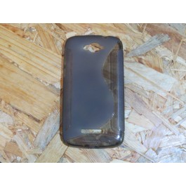 Capa Silicone Preta Transparente Alcatel One Pop C7 / 7040