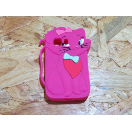 Capa 3D Gata Rosa Choque Samsung Galaxy Young 2 / G130H