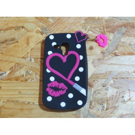 Capa 3D Beijos e Coração Samsung Galaxy S / Duos S7562