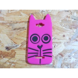 Capa 3D Gato Rosa Alcatel Pop C7 / 7040A