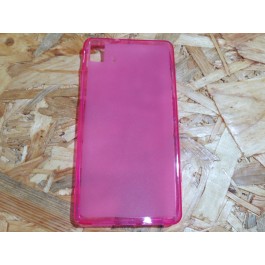 Capa Silicone Rosa BQ Aquaris E5