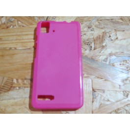 Capa Silicone Rosa B.Q Aquaris E4.0