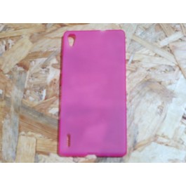 Capa Silicone Rosa Huawei P7 / P7-L02