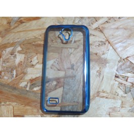 Capa Silicone c/Borda Azul Huawei Y5 / Y560