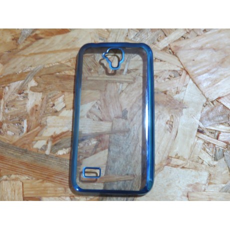 Capa Silicone c/Borda Azul Huawei Y5 / Y560