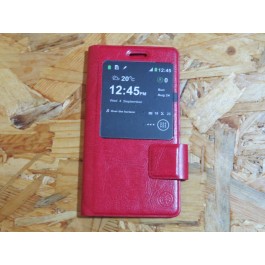 Capa Flip Cover Vermelha Universal 6.1''