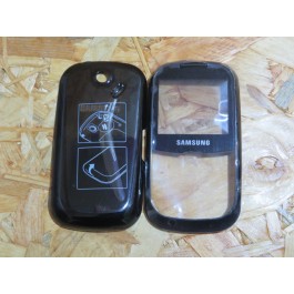 Capa Frontal & Tampa de Bateria Preta Samsung B3210