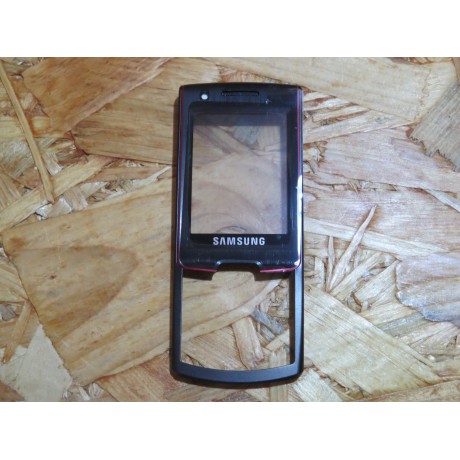 Capa C Tampa Frontal Preto e Vermelho Samsung S7220