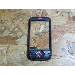Capa Frontal C/ Teclado & Frame Preta e Vermelha Samsung I5700