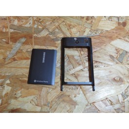 Capa Middle Cover & Tampa de Bateria Castanho Samsung I8700