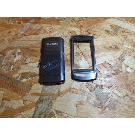 Capa Frontal & Middle Cover & Tampa de Bateria Preta Samsung S8300