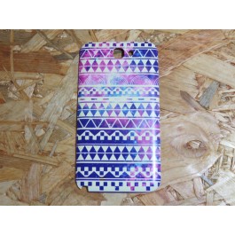 Capa Tampa Traseira Efeitos Azul e Rosa Samsung Note 2 / N7100