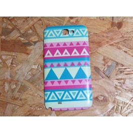 Capa Tampa Traseira Efeitos Azul, Rosa e Verde Samsung Note 2