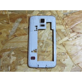 Capa Middle Cover Silver Samsung S5 / G900