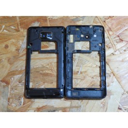 Capa C/ Tampa de Bateria e Midle Cover Preta Samsung I9000