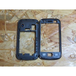 Capa C/ Frontal & Middle Cover Preta Samsung S5660
