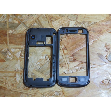 Capa C/ Frontal & Middle Cover Preta Samsung S5660