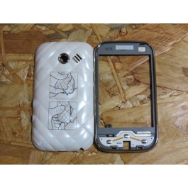Capa Frontal & Tampa de Bateria Branca Samsung S7070