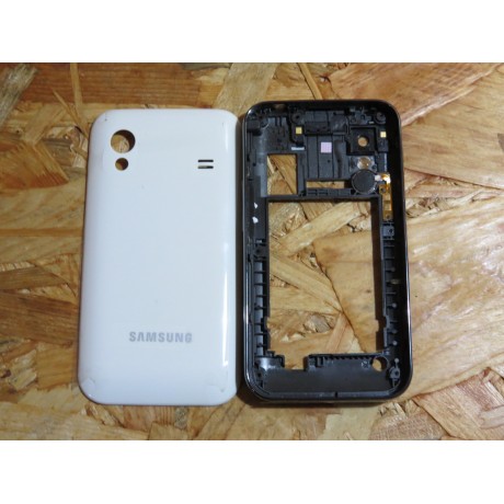 Capa Middle Cover & Tampa de Bateria Branca Samsung S5830