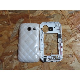 Capa Middle Cover & Tampa de Bateria Branca Samsung S7070