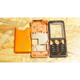 Capa Completa S/ Teclado Laranja / Preta Sony Ericsson W610i