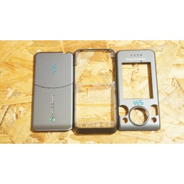Capa Frontal & Middle Cover & Tampa de Bateria Cinza Sony Ericsson W580i