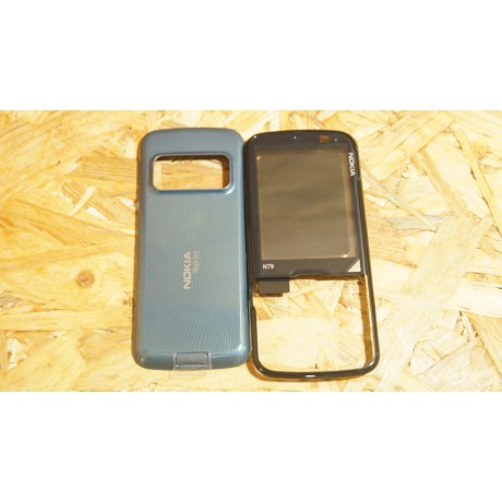 Capa Frontal & Tampa de Bateria Azul Nokia N79