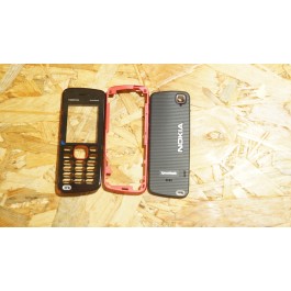 Capa Completa S/ Teclado Preta e Vermelha Nokia 5220