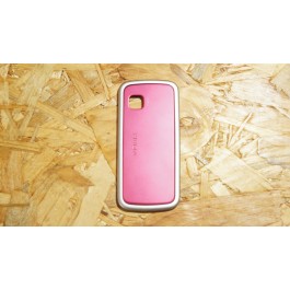 Capa Aro Cinza e Tampa de Bateria Rosa Nokia 5230 / Nokia 5228