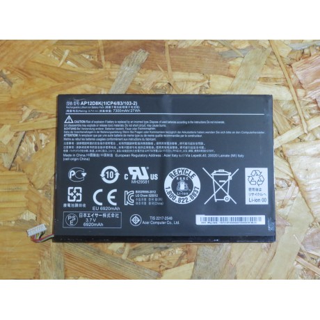 Bateria Acer A3-A10 Usada Ref: AP12D8K