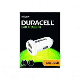 Carregador Isqueiro 1A+2.4A Dual USB Branco para Iphone e Tablet DR5015A