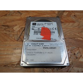 Disco Rigido 40Gb Toshiba MK4025GAS IDE 2.5 Recondicionado Ref: E-H011-02-5168