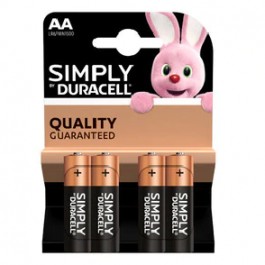 Pilha Simply By Duracell AA / LR6 Pack 4