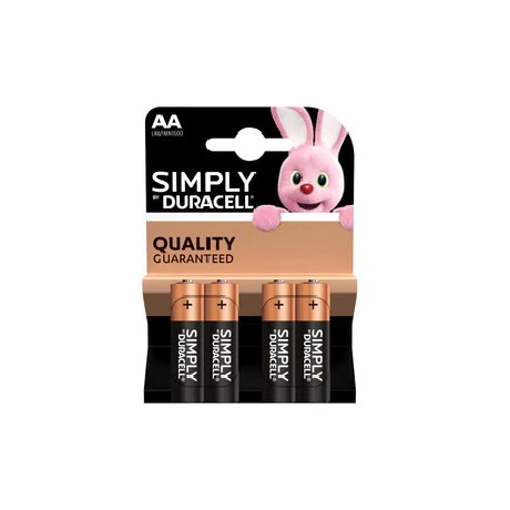 Pilha Simply By Duracell AA / LR6 Pack 4