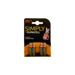 Pilhas Simply Duracell LR03 / AAA Pack 4