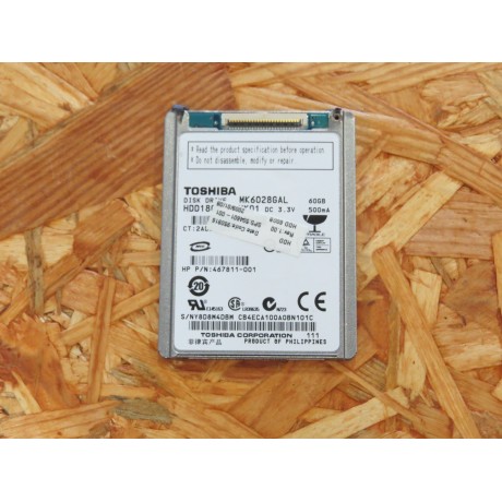 Disco Rigido 60Gb Toshiba MK6028GAL PATA 1.8