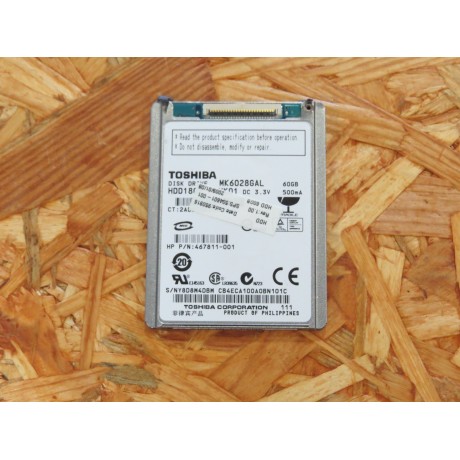 Disco Rigido 60Gb Toshiba MK6028GAL PATA 1.8
