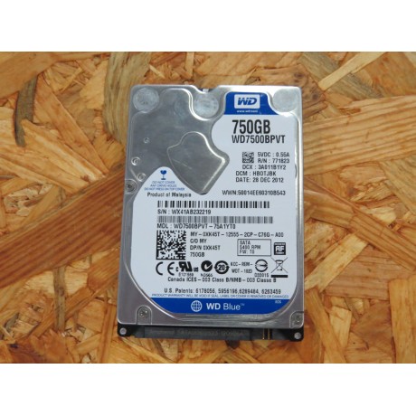 Disco Rigido 750Gb WD SATA 2.5 Recondicionado