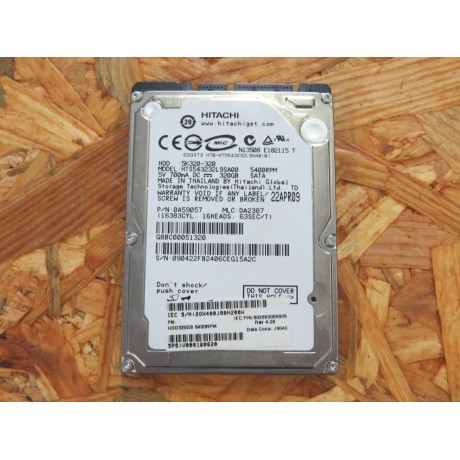 Disco Rigido 320Gb Hitachi SATA 2.5 Recondicionado