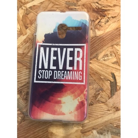 Capa Silicone Frase Never Stop Dreaming Vodafone Smart Grand 6