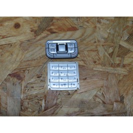 Teclado Completo Nokia E65 Cinza Original