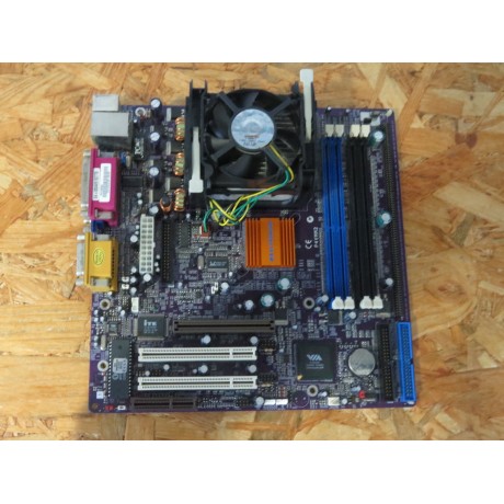 Motherboard ECS P4VMM2 C/ Processador & Dissipador Recondicionado