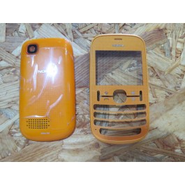 Capa Frontal & Tampa de Bateria Nokia 201 Laranja Grade A Recondicionado Original Ref: 0259319 / 0259449