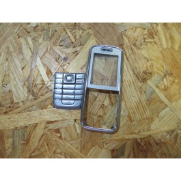 Capa Frontal & Teclado Cinzento Nokia 6233 Original